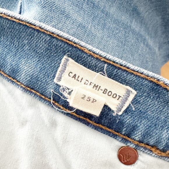 MADEWELL Cali Demi Boot Button Fly Jeans 25 Petite - Picture 10 of 11